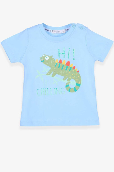 Baby Boy T-Shirt Chameleon Print Light Blue (9 Months-2 Years) - 6