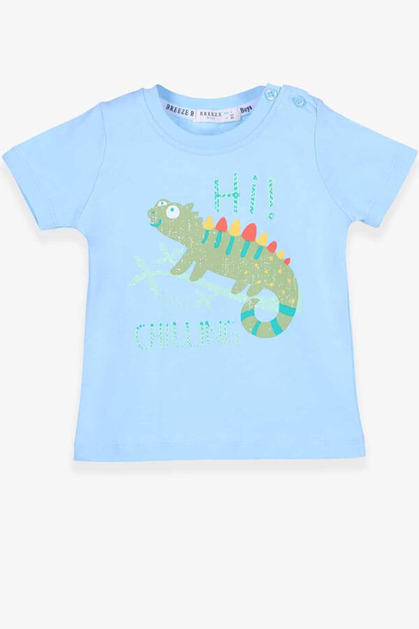 Baby Boy T-Shirt Chameleon Print Light Blue (9 Months-2 Years) - 6