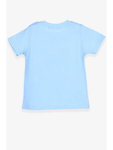 Baby Boy T-Shirt Chameleon Print Light Blue (9 Months-2 Years) - 3