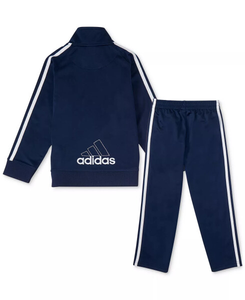 Baby Boys Three Stripe Track Suit, 2 Piece Set Navy - 6