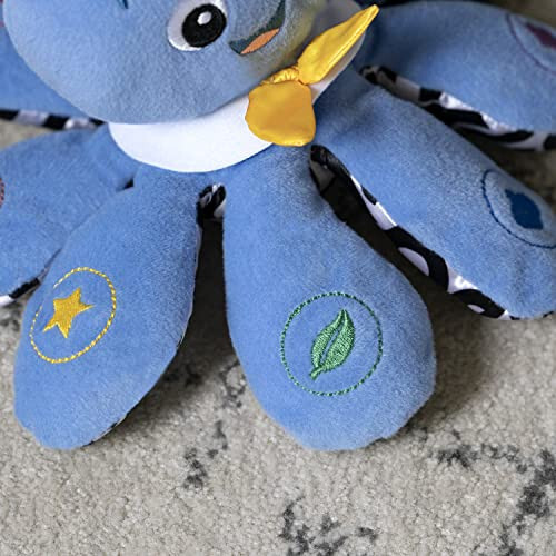 Baby Einstein Octoplush Müzikli Sarılabilir Peluş Hayvan Oyuncak, 3 Dilde Renkleri Öğren, Mavi, 11 - 3