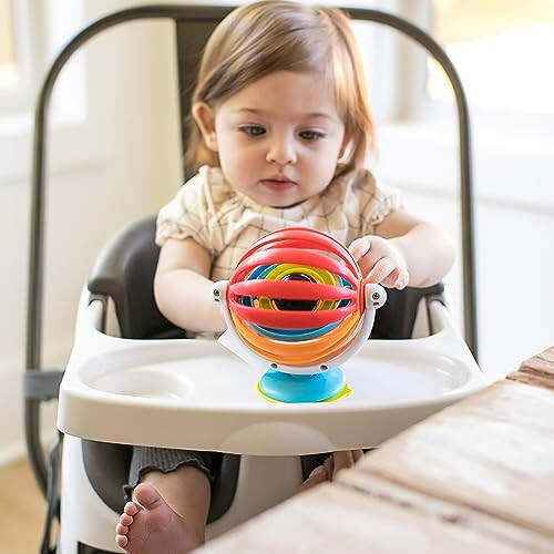 Baby Einstein Sticky Spinner BPA-free High Chair Activity Toy, Ages 3 Months+ - 2