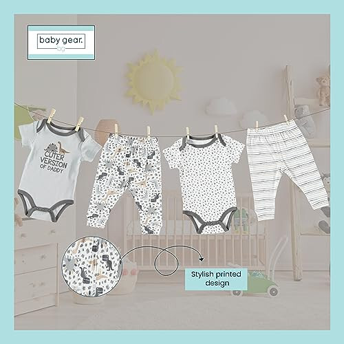 Baby Gear Girl's Baby Clothes Layette Seti Oyoqsiz Uyqu va O'yin - 7