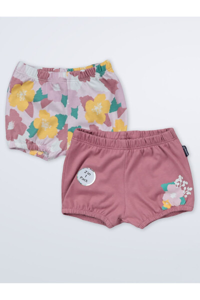 Baby Girl 2-Pack Shorts 3-12 Months Mauve - 4