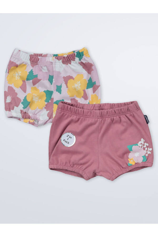 Baby Girl 2-Pack Shorts 3-12 Months Mauve - 2