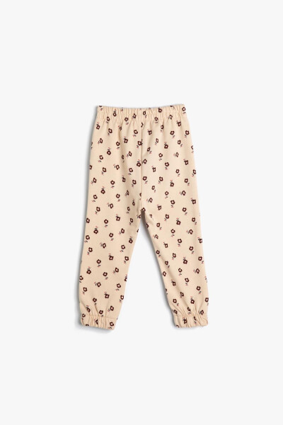 Baby Girl Beige Patterned Sweatpants - 2