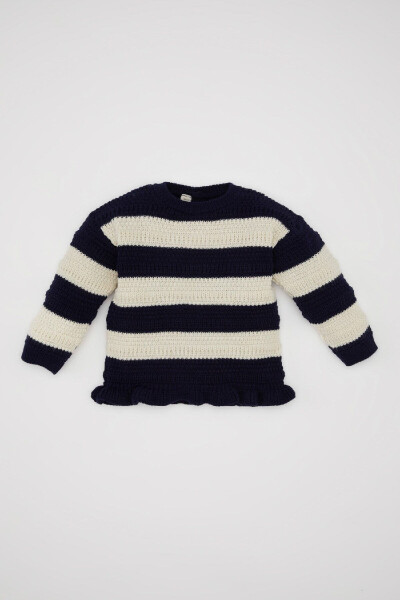 Baby Girl Bicycle Neck Striped Sweater C8088A524AU - 1