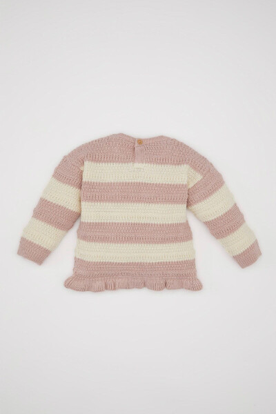 Baby Girl Bike Neck Striped Sweater C8088A524AU - 4