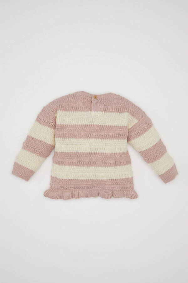 Baby Girl Bike Neck Striped Sweater C8088A524AU - 4