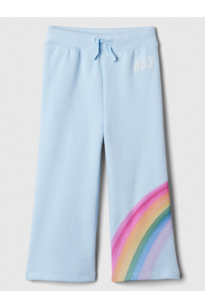 Baby Girl Blue Gap Logo Fleece Jogger Pants - 5