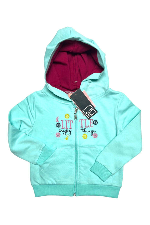 Baby Girl Cardigan Aqua Green Cotton - 4