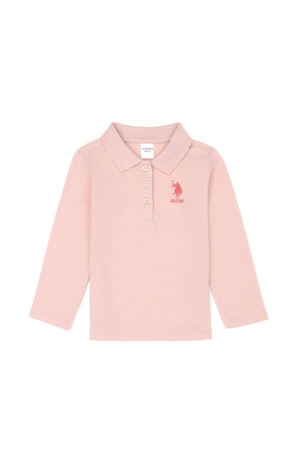 Baby Girl Dusty Pink Basic Polo Neck Sweatshirt - 6