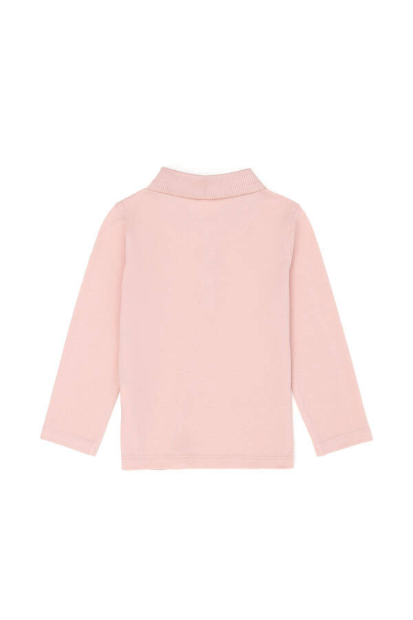 Baby Girl Dusty Pink Basic Polo Neck Sweatshirt - 7