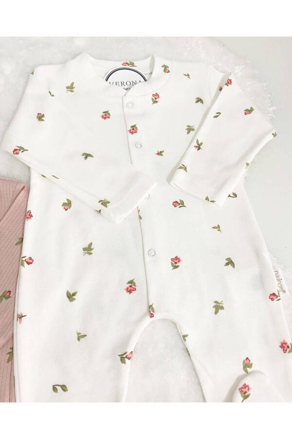 Baby Girl Floral 2 Piece Romper Set Newborn Clothes 1-3-6 Months - 12