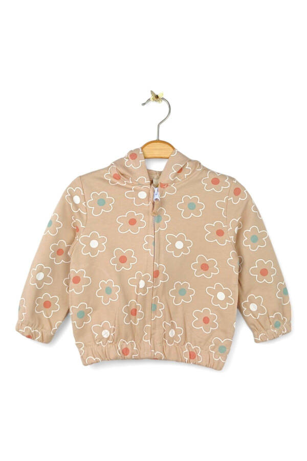 Baby Girl Floral Hoodie Long Sleeve Cardigan (9-24 Months) - 1