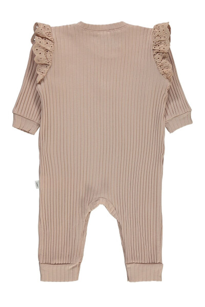 Baby Girl Footed Romper 6-18 Months Powder - 1