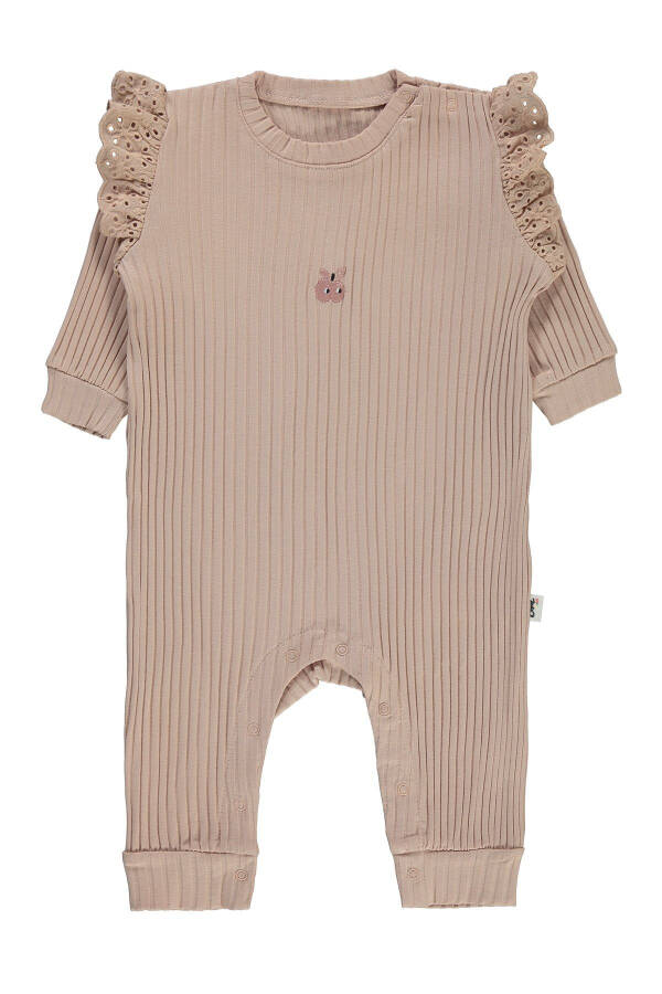 Baby Girl Footed Romper 6-18 Months Powder - 2