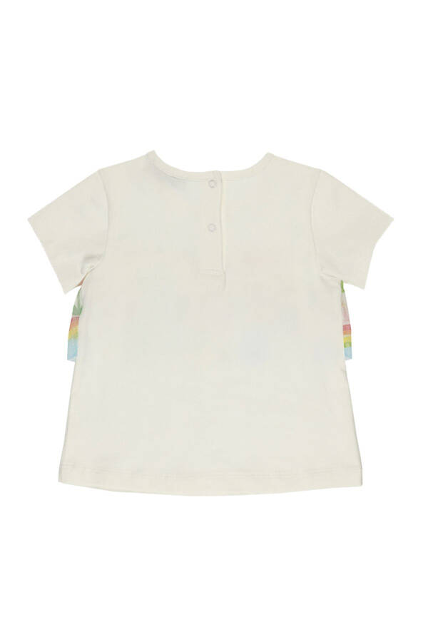 Baby Girl Frill Tulle Detail Ecru T-Shirt - 2