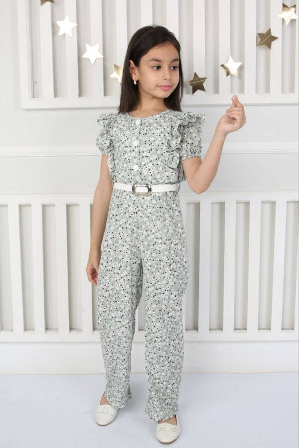 Baby Girl Full-Length Jumpsuit with Squirrel Print, Take One Size Up for Holiday - 2