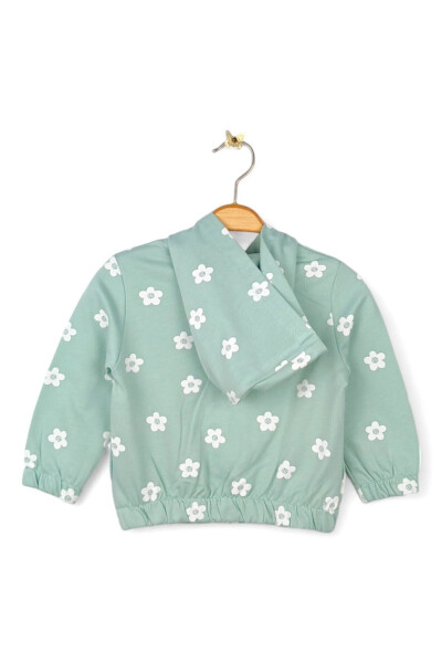 Baby girl hooded cardigan with floral print (9-24 months) - 3