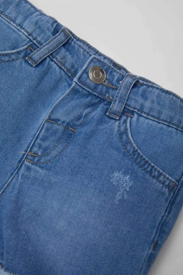 Baby Girl Jean Shorts Light Blue - 5