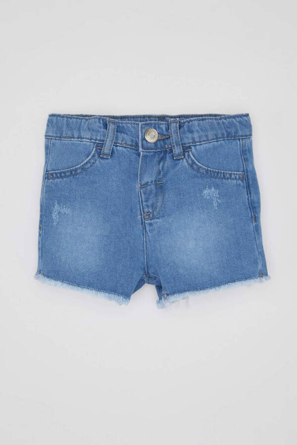 Baby Girl Jean Shorts Light Blue - 8