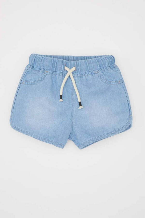 Baby Girl Jean Shorts Light Blue - 3