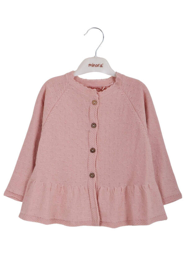 Baby Girl Knit Cardigan (Powder) - 1