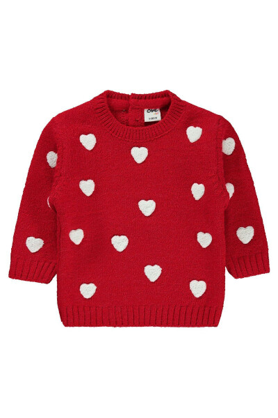 Baby Girl Knit Sweater 6-18 Months Red - 7