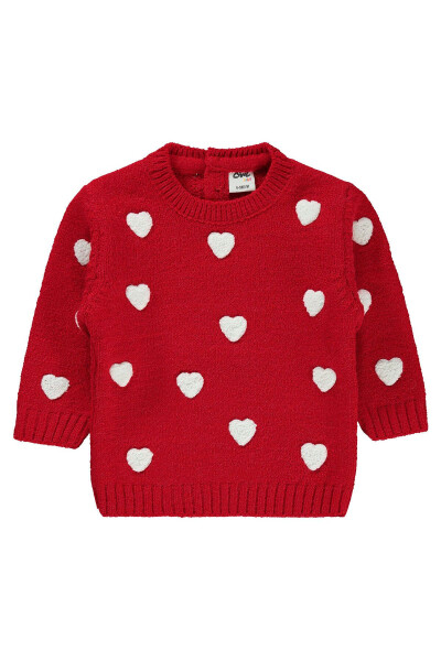 Baby Girl Knit Sweater 6-18 Months Red - 8