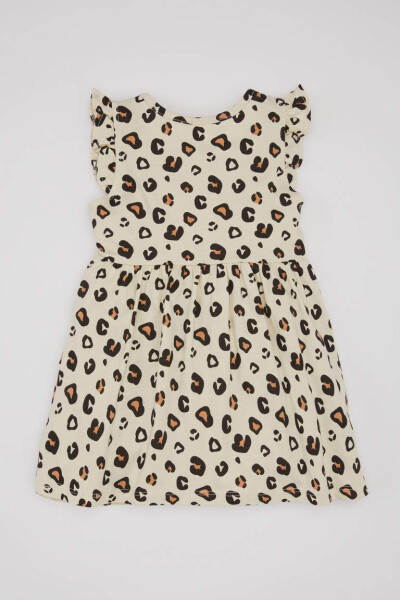 Baby Girl Leopard Print Sleeveless Dress Sand - 4