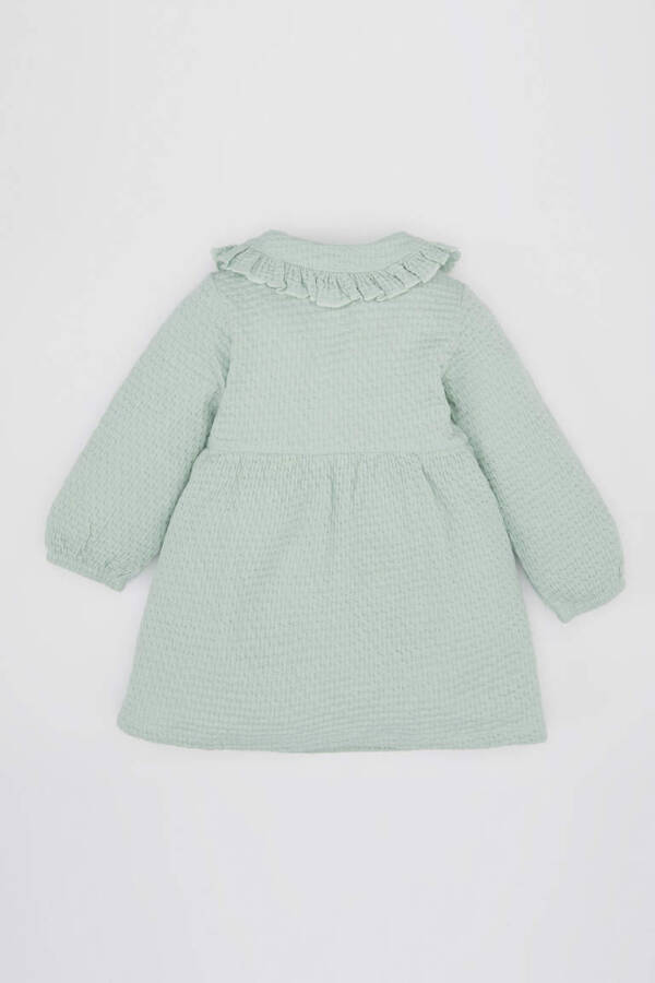 Baby Girl Long Sleeve Mint Dress - 5