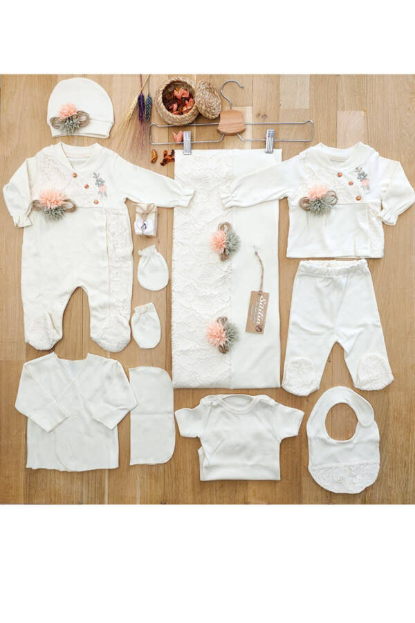 Baby Girl Natural Luxury Organic 10-Piece Hospital Discharge Newborn Set - 10