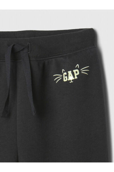 Baby Girl Navy Gap Logo Fleece Joggers - 5