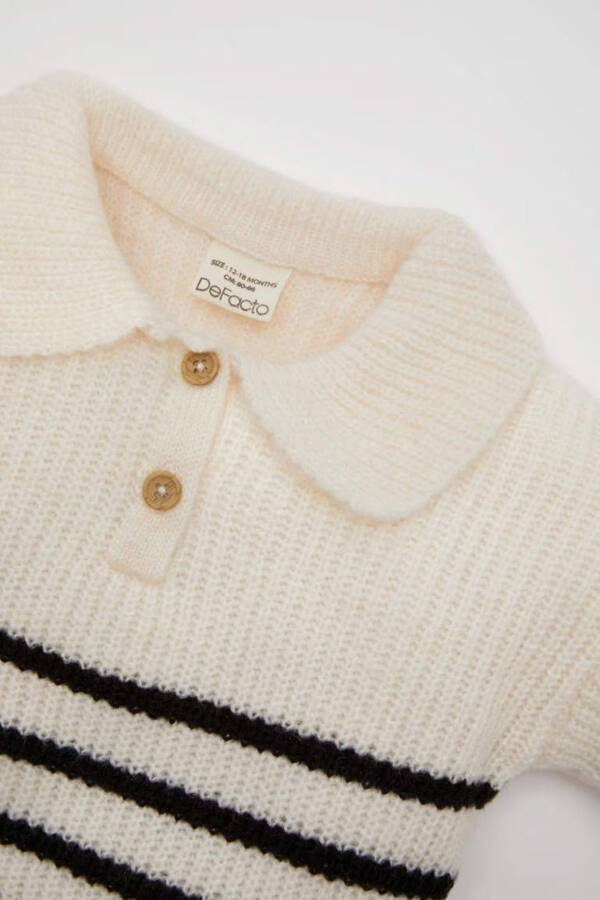 Baby Girl Shirt Collar Striped Sweater C8214a524au - 8