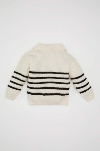 Baby Girl Shirt Collar Striped Sweater C8214a524au - 2