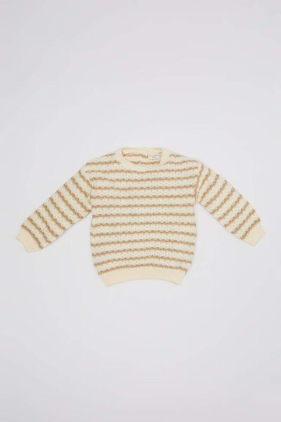 Baby Girl Striped Crewneck Sweater C8273a5er105mc - 1