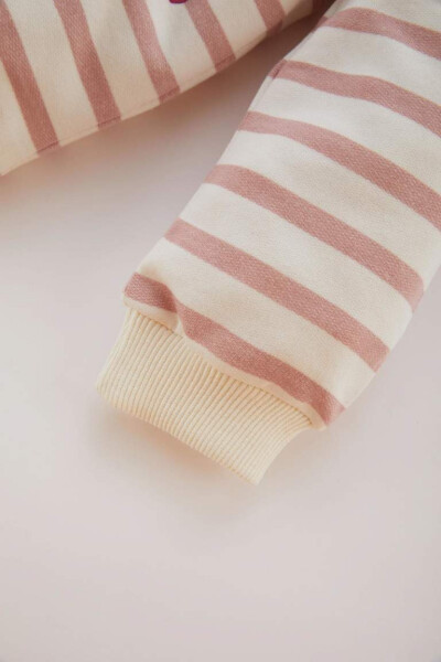 Baby Girl Striped Sweatshirt & Leggings 2-piece Set (Pink) - 7