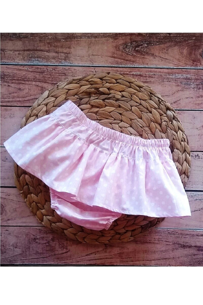 Baby Girl Summer Polka Dot Frill Detail Shorts Skirt 100% Cotton - 1