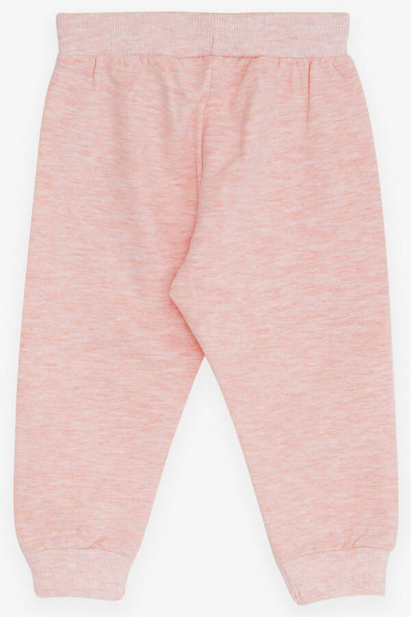 Baby Girl Sweatpants with Elephant Print 6 Months-2 Years, Salmon Melange - 2