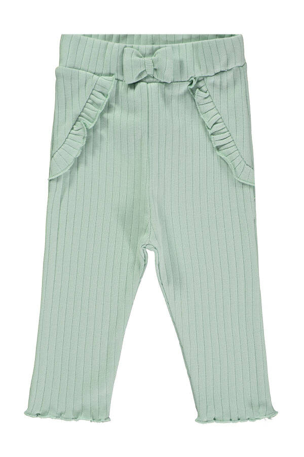 Baby Girl Tights 6-18 Months Sage Green - 5