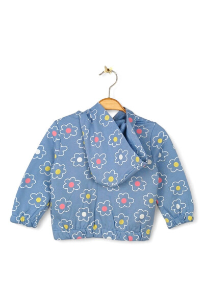 Baby girls' long-sleeved hooded cardigan with floral pattern (9-24 months) - 3