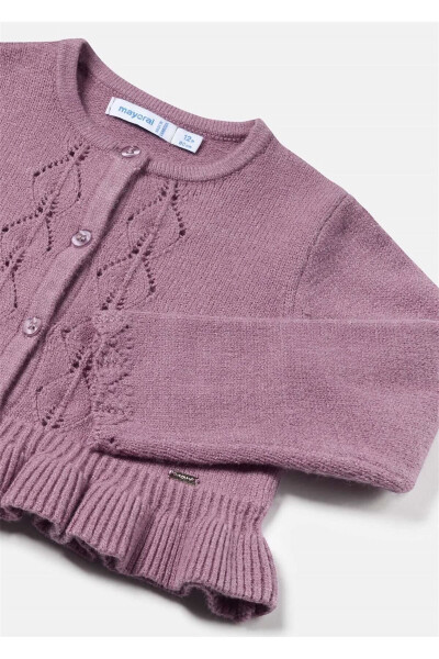 Baby Knit Cardigan, Purple - 2