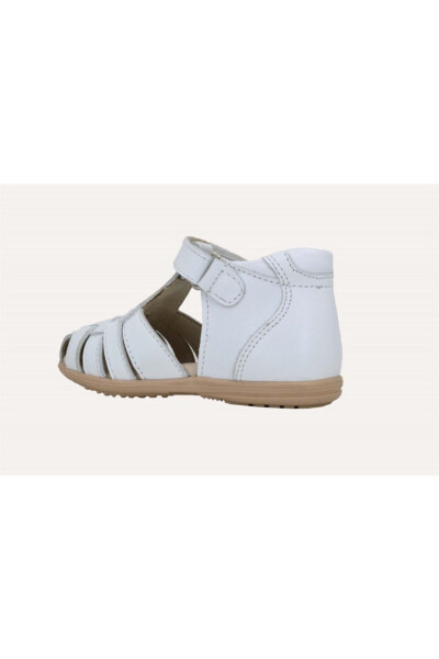 Baby Leather Sandals Thin Sole 1059 White - 4