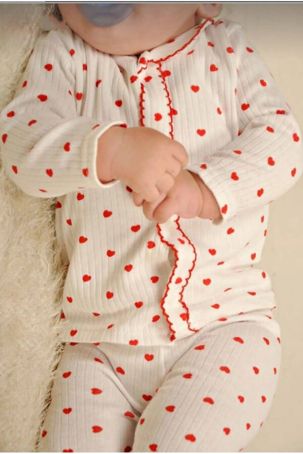 Baby Newborn Infant Girl Boy Cotton Embroidered Pajama Set Gift - 1