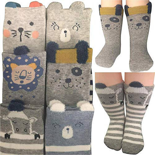 Baby Socks 6 Pairs Non Skid 12-36 Months Baby Boys Girls Toddler Socks - 23