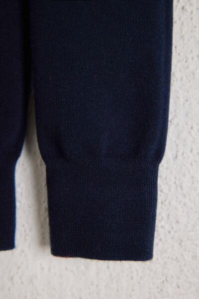 Baby Tights with Elastic Detail Navy Blue - 7