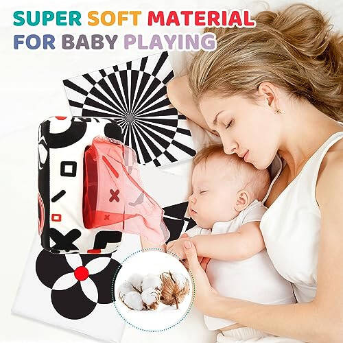 Baby Toys 6 to 12 Months - Baby Tissue Box Toy - Montessori Toys for 1 Year Old, Soft Stuffed & High Contrast Crinkle Infant Sensory Toys, Girls & Boys Early Learning Toys, Toddler Travel Toys, Baby Gifts - 6