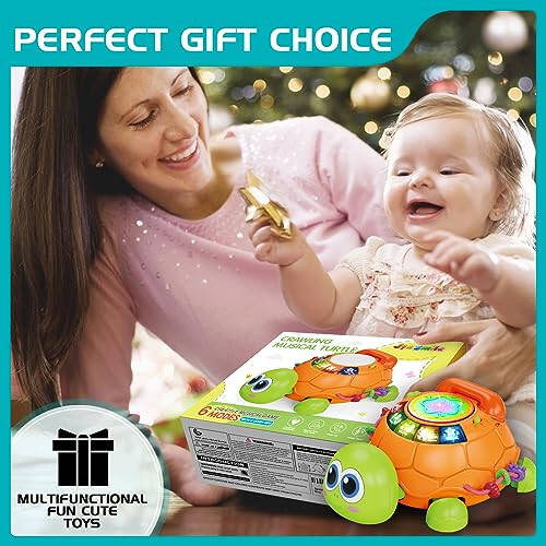 Baby Toys 6 to 12 Months, Musical Turtle Crawling Baby Toys for 12-18 Month, Early Learning Educational Toy with Light & Sound, Birthday Toy for Infant Toddler Boy Girl 7 8 9 10 11 month 1-2 Year Old - 7