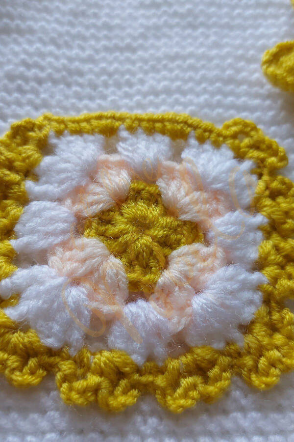 Baby Vest with White and Yellow Pockets - 3